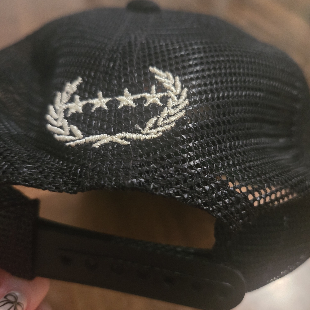 Field-Grade Black Embroidered Statement Trucker Hat - "F*ck Off, Respectfully" - Picture 3 of 5